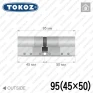 Цилиндр Tokoz PRO 300 ключ-ключ, 95 мм (45х50), никель матовый в Одессе