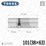Циліндр Tokoz PRO 400 ключ-ключ, 101 мм (38х63), нікель матовий в Одесі