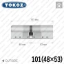 Циліндр Tokoz PRO 400 ключ-ключ, 101 мм (48х53), нікель матовий в Одесі