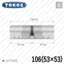 Цилиндр Tokoz PRO 400 ключ-ключ, 106 мм (53х53), никель матовый в Одессе