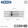 Циліндр Tokoz PRO 400 ключ-ключ, 111 мм (43х68), нікель матовий в Одесі