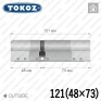 Цилиндр Tokoz PRO 400 ключ-ключ, 121 мм (48х73), никель матовый в Одессе