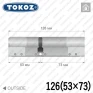 Цилиндр Tokoz PRO 400 ключ-ключ, 126 мм (53х73), никель матовый в Одессе