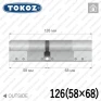 Цилиндр Tokoz PRO 400 ключ-ключ, 126 мм (58х68), никель матовый в Одессе
