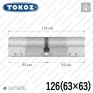 Цилиндр Tokoz PRO 400 ключ-ключ, 126 мм (63х63), никель матовый в Одессе
