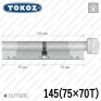 Цилиндр Tokoz PRO 300 ключ-тумблер, 145 мм (75х70), никель матовый в Одессе