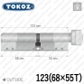 Цилиндр Tokoz PRO 400 ключ-тумблер, 123 мм (68х55), никель матовый в Одессе