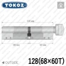 Цилиндр Tokoz PRO 400 ключ-тумблер, 128 мм (68х60), никель матовый в Одессе