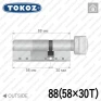 Циліндр Tokoz PRO 400 ключ-тумблер, 88 мм (58х30), нікель матовий в Одесі