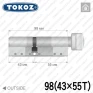 Циліндр Tokoz PRO 400 ключ-тумблер, 98 мм (43х55), нікель матовий в Одесі