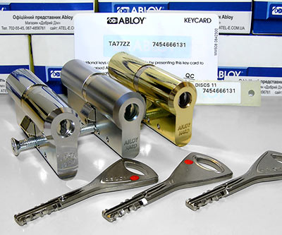 Серцевини Abloy Protec Hard ключ-ключ